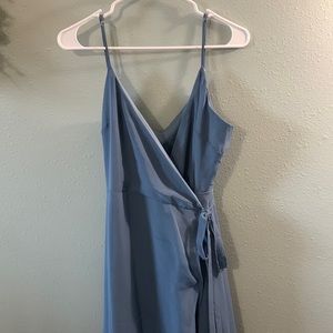 Birdy Grey Dusty Blue Floor-Length Gown
